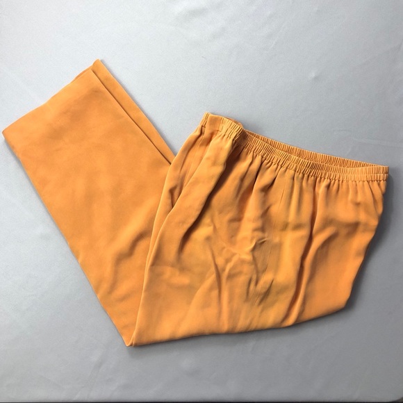 Dana Buchman Pants - Dana Buchman Goldenrod Classic Silk Pants 14